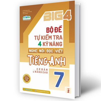 Sách - Big 4 Bộ Đề Tự Kiểm Tra 4 Kỹ Năng Nghe - Nói - Đọc - Viết Tiếng Anh Cơ Bản Và Nâng Cao Lớp 7 - Combo 2 Tập - Megabook