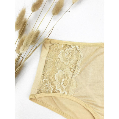 Quần Lót Nữ Cotton Cạp Vừa LUPERI LU3QL74 Nâng Mông Phối Ren Cao Cấp Kháng Khuẩn, Khử Mùi, Thoáng Khí