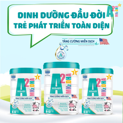 Sữa Bột A2 Mk7.DHA HiBaby- Phát triển toàn diện