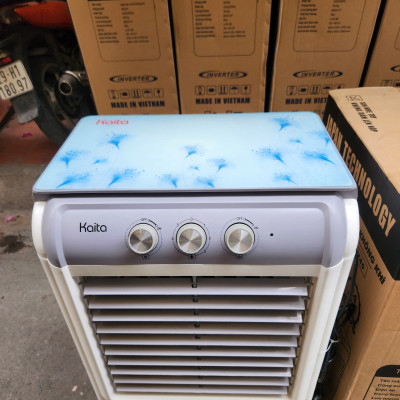 Quạt đá, quạt hơi nước, quạt điều  hoà 45L có bánh xe tặng kèm 2 hộp đá khô, Hàng chính hãng