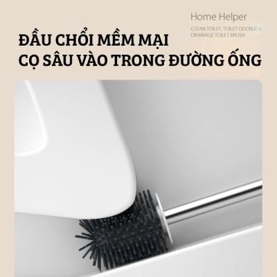 Cây Cọ Bồn Cầu Toilet, Cọ Nhà Vệ Sinh Cao Cấp Damas MT1 - Tích Hợp Bình Đựng Nước Tẩy Khô Thoáng Làm Sạch Nhanh Chóng, Dụng Cụ Gắp Tóc Vô Cùng Tiện Lợi