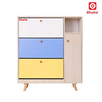 TỦ GIÀY GỖ CAO CẤP OHAHA PHỐI NHIỀU MÀU 01 - TG054