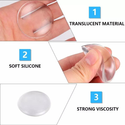 Miếng Đệm Silicone Trong Suốt Dán Tường Chặn Cửa, Chống Va Đập Cánh Cửa, Mềm Mại Và Siêu Dính, Dễ Dàng Sử Dụng. TakyHome 1700tron