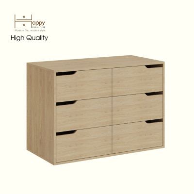 HAPPY FURNITURE , Tủ lưu trữ 6 ngăn kéo - ASO, THK_341 , 100cm x 50cm x 70cm DxRxC