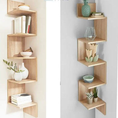 Kệ Gỗ Treo Góc Tường 5 Tầng Juno Sofa CTKT411 KT 125x25x25cm 