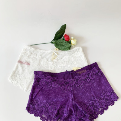 Set 10 quần lót đùi ren có nơ màu ngẫu nhiên