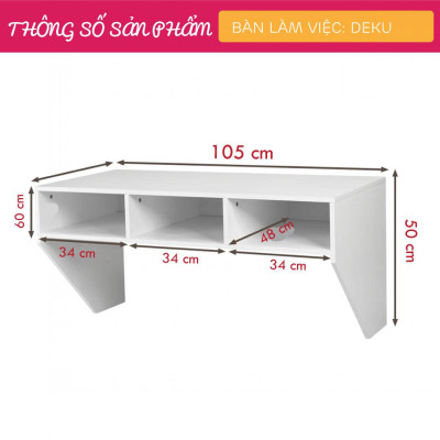 Bàn Làm Việc Gắn Tường SMLIFE Deku