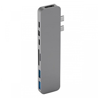 Cổng chuyển Hyper HyperDrive PRO 8-in-2 USB-C Hub cho MacBook Pro 2016/2017/2018 và MacBook Air 2018 - Hàng Chính Hãng