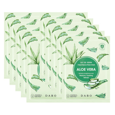 Bộ 10 miếng mặt nạ tinh chất Lô Hội Dabo I Need Nature Mask Sheet Aloevera 23g