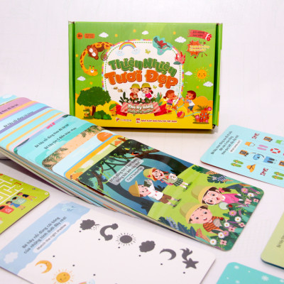 Combo Bộ thẻ trò chơi kỹ năng phát triển trí não cho bé (100 trò chơi đa dạng chủ đề cho bé)