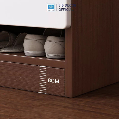 Tủ Giày Đa Năng Tích Hợp 6 Móc Treo Đồ Tiện Lợi, Đặt Tại Lối Vào Phòng Khách SIB Decor KG48