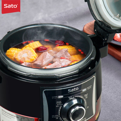 Nồi áp suất đa năng SATO 5AS064.D 5.0L - Nồi áp suất đa chức năng : nấu cơm, nấu cháo, hầm gân, ninh, súp, hấp, giữ ấm ... Dung tích : 5.0 lít phù hợp gia đình 4 - 6 người - Miễn phí vận chuyển toàn quốc - Hàng chính hãng
