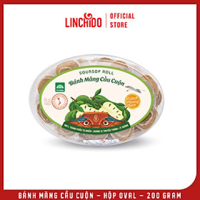Bánh Mãng Cầu Cuộn - Đặc sản Đồng Tháp - Hộp Oval 200 Gram