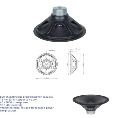 Loa Rời 4 TẤC B&C SPEAKERS - ITALIA 15CL76 (1 cái) – Hàng Chính Hãng