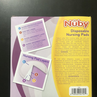 [ 4792-Nuby ] Miếng lót thấm sữa dùng một lần - hộp 24 miếng