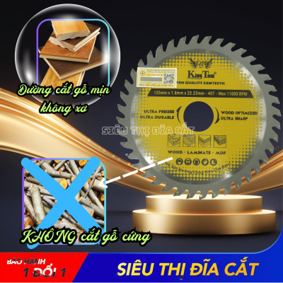 LƯỠI CƯA - LƯỠI CẮT GỖ 125-40 RĂNG KINGTOM VÀNG – CHẤT LƯỢNG VÔ ĐỊCH PHÂN KHÚC GIÁ RẺ!