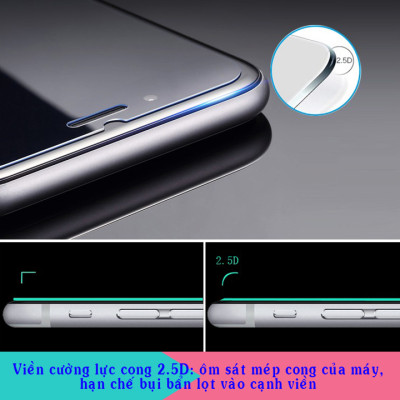Miếng Dán Kính Cường Lực cho Vivo Y19 - Full màn hình - Màu Đen - Hàng Chính Hãng