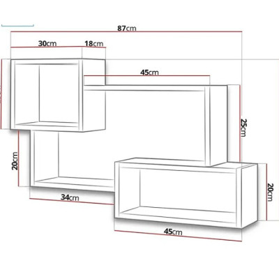 Kệ Gỗ Trang Trí Treo Tường Đơn Giản Mà Đẹp Tundo CTKT415 KT 87x54x18cm