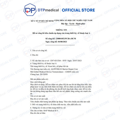 Kem bôi y tế dành cho phục hồi thẩm mỹ y khoa xạ trị, laser, peel da Barrier Repair Care 59ml làm mềm và làm dịu da