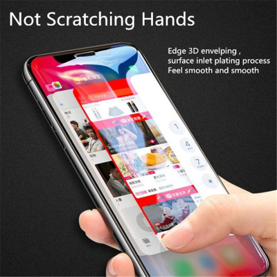 Miếng dán kính cường lực Mipow KingBull cho iPhone XS MAX (Vát kim cương, mỏng 0.23mm, chống nổ, bảo vệ mặt) - Hàng chính hãng