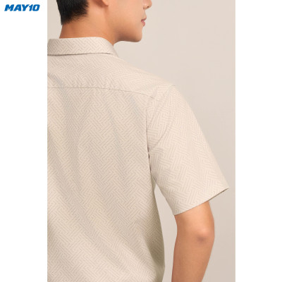 Sơ mi nam cộc tay May10 form RegularFit mã 010124195ONGB AH386