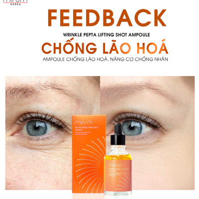 Ampoule Lão Hóa, Nâng Cơ & Chống Nhăn Da Mirum Wrinkle Pepta Lifting Shot Ampoule 50ml