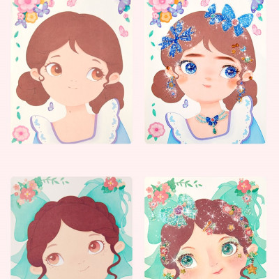 Bộ Đồ Chơi Trang Điểm và Thiết Kế Thời Trang Công Chúa 3in1 – Mideer Dress Up Game Set – Princess Makeup Kit