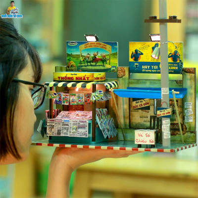 MÔ HÌNH TỰ LẮP RÁP DIY SÀI GÒN XƯA VÀ NAY - SẠP BÁO SÀI GÒN - AD01