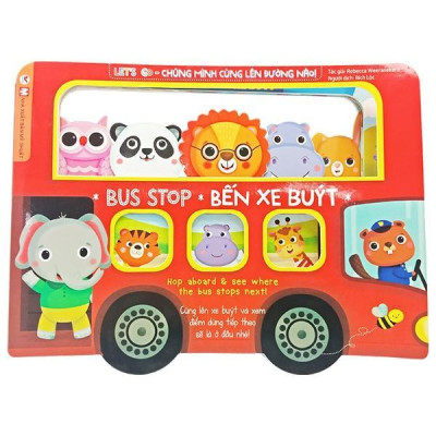 Sách - Bộ Sách Dành Cho Bé Gái Từ 0-3 Tuổi: Bus Stop - Bến Xe Buýt + Túi Truyện Xinh Đẹp Màu Hồng + Con Cá Vàng