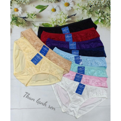Combo 10 quần lót thun lạnh ren trước Nhiều màu hàng việt nam