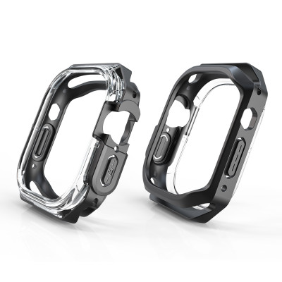 Ốp Case Viền PC Trong Suốt cho Apple Watch Ultra 1/2 49mm - Hàng Chính Hãng