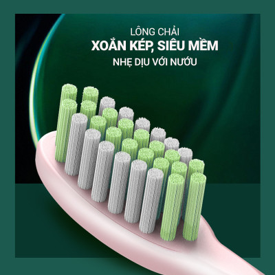 Bàn Chải Điện Sonic Life360 LE-BCD22A (Bản Cao Cấp) - Công nghệ sóng âm sonic, Chải Sạch Mảng Bám Tới 10 Lần, 5 chế độ thông minh, Chống Nước IPX7 