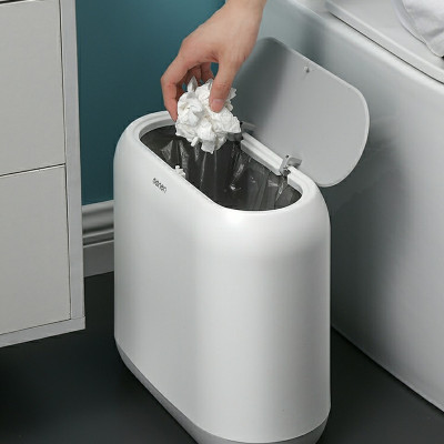 Thùng Rác Thông Minh Nhấn Nắp 10Lít 3 Ngăn Chống Đổ Kín Mùi Cao Cấp - Phóng Cách Hiện Đại - Chất Liệu ABS Cao Cấp Chính Hãng MINIIN