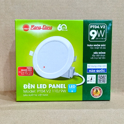 Đèn LED Panel tròn PT04 V2 110 ánh sáng trắng 9W
