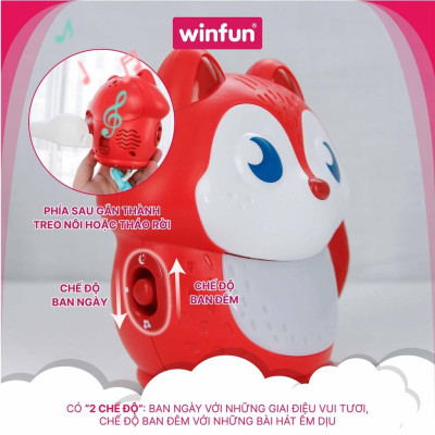 Đồ chơi treo nôi cũi, xe đẩy 3 trong 1 tự động xoay và phát nhạc ru ngủ cho bé từ 0 tháng tuổi Winfun 720015