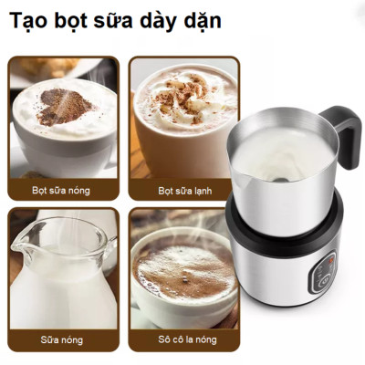 Máy tạo bọt sữa chuyên nghiệp dùng cho quán 4 trong 1 thương hiệu Chulux QF-MF221118 - HÀNG NHẬP KHẨU