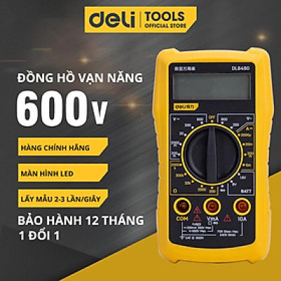 Đồng hồ vạn năng Deli chính hãng - Màn hình LED kỹ thuật số - Phạm vi đo 600V - Hàng chính hãng - DL8490