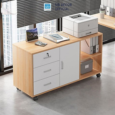 Tủ Tài Liệu, Máy In Văn Phòng Có Hệ Bánh Xe Di Động Đa Năng SIB Decor HS24