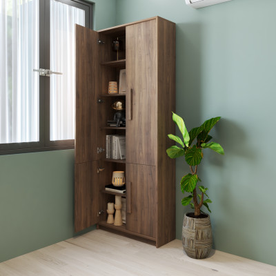 HAPPY FURNITURE , Tủ lưu trữ 4 cửa mở - RUBEL, TCM_227, 80cm x 30cm x 210cm DxRxC