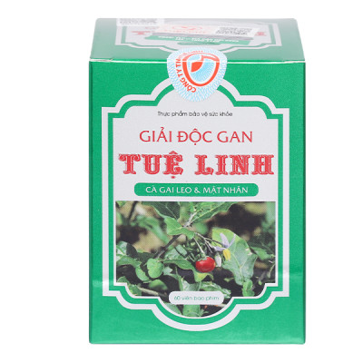 Giải Độc Gan Tuệ Linh hỗ trợ giải độc gan, hạ men gan hộp 60 viên