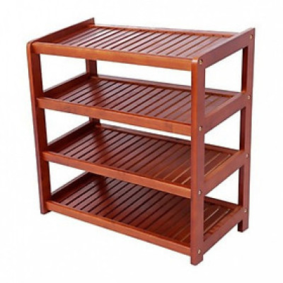 Kệ Dép 4 Tầng Gỗ Cao Su  (63 x 30 x 68 cm) - Cánh Gián