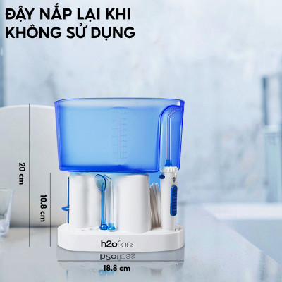 Máy tăm nước gia đình H2ofloss HF7 Classic, bền hơn, mạnh hơn, nhiều đầu tăm hơn