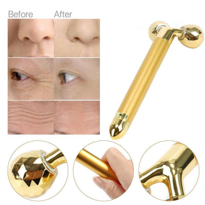Máy massage mặt 2 bi lăn, cây lăn mặt nâng cơ trẻ hóa làn da, chống nhăn chống nếp (có hàng sẵn) Loại I (Đã có Sẵn Pin)