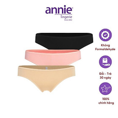 Combo 3 quần lót nữ trơn vải cotton annie QE837 form basic trẻ trung năng động, thoáng mát ( màu giao ngẫu nhiên)