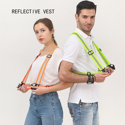 Combo 2 Áo Dây Phản Quang Nam Nữ (Xanh và Cam) Với Dây Thun Đàn Hồi Co Giãn An Toàn Đi Xe Đạp, Xe Máy Và Đi Phượt Mai Lee