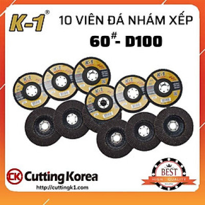 10 viên Đá nhám xếp 60# | Đĩa ráp xếp | Bánh nhám xếp K1 D100 60#