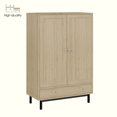 [Happy Home Furniture] CATY, Kệ sách 3 tầng 2 cửa mở - chân sắt, 80cm x 39cm x 120cm ( DxRxC), KSA_057