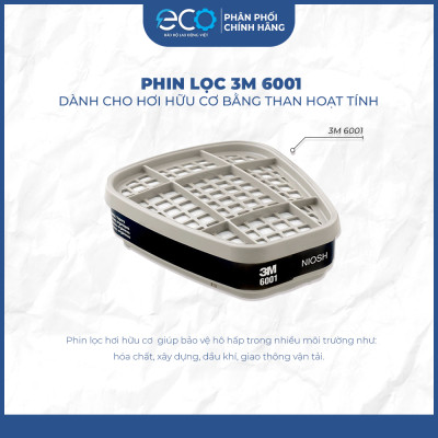 Phin lọc độc, phin lọc hữu cơ 3M 6001, 3M 6003 ,3M 6004, 3M 6006 và 3M 6007 dành cho mặt nạ 3M