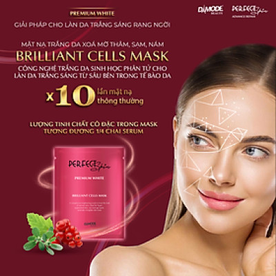 Mặt nạ tinh chất cô đặc cho da mờ da thâm da sạm BRILLIANT CELL MASK DAMODE hộp 8 cái 