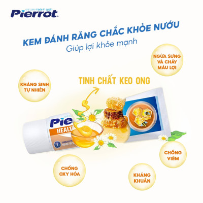 [ Mua 2 tặng 1 bàn chải ] Kem đánh răng chắc khỏe nướu PIERROT 75ml